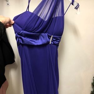 Purple neck tie dress